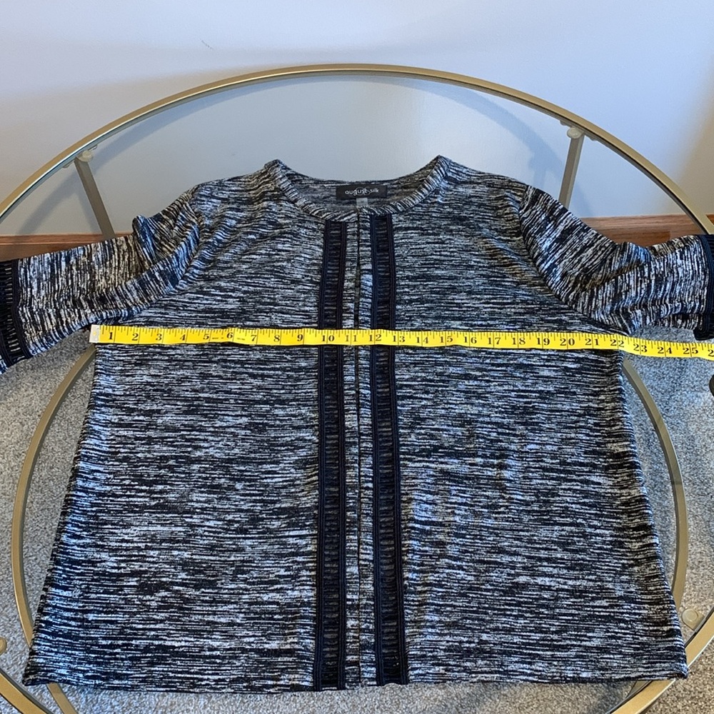August Silk Open Front Jacket Size M - Picture 8 of 16